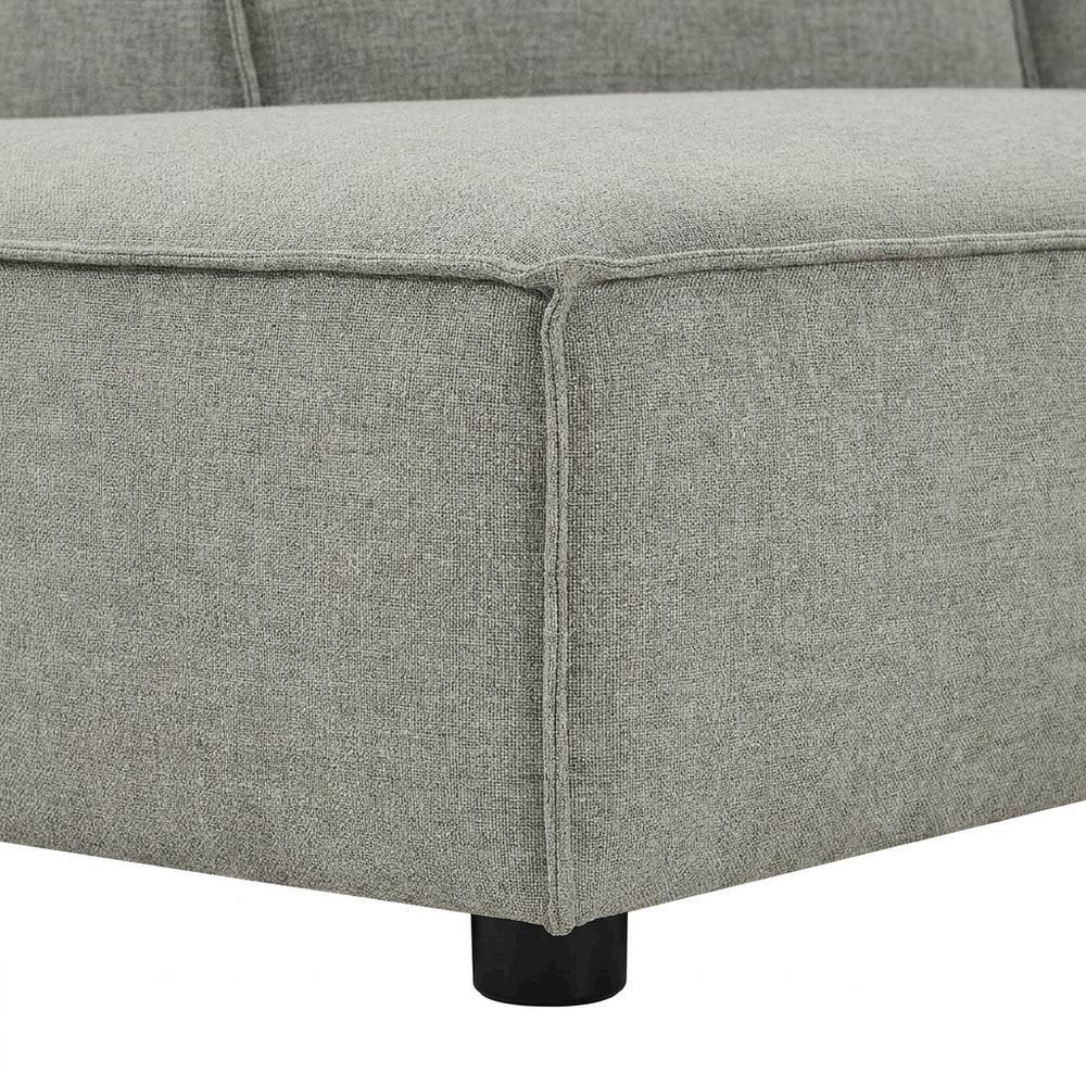 Performance Fabric Modular L-Shaped Sectional Sofa for Living Room, Pewter