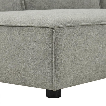 Performance Fabric Modular L-Shaped Sectional Sofa for Living Room, Pewter
