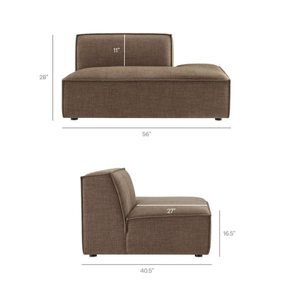 Restore 3-Piece Performance Fabric Upholstered Modular L-Shaped Sectional Sofa