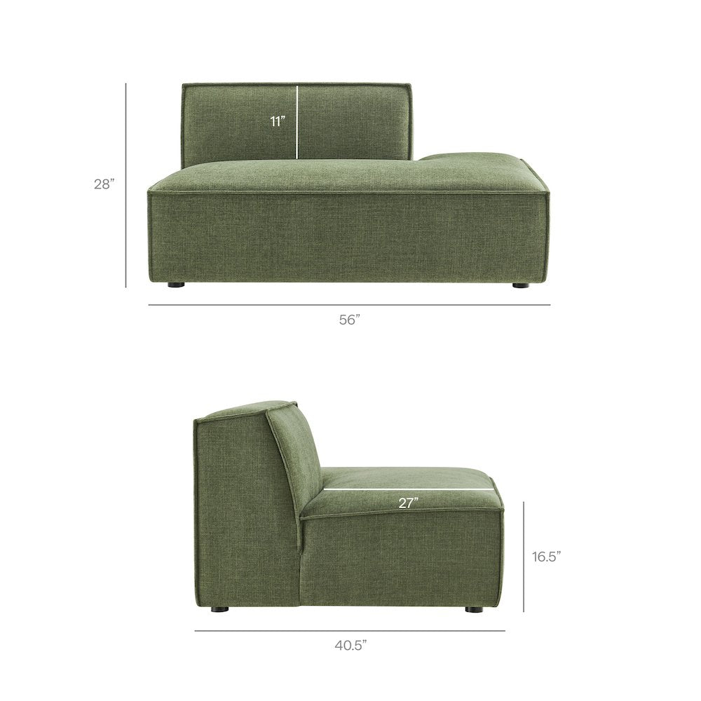 Restore 2-Piece Performance Fabric Upholstered Modular Loveseat