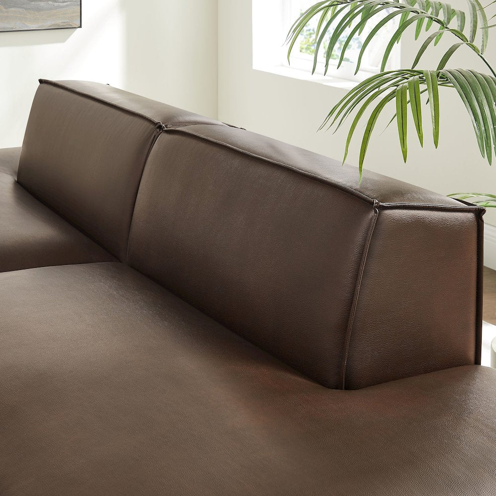Restore 2-Piece Vegan Leather Modular Loveseat
