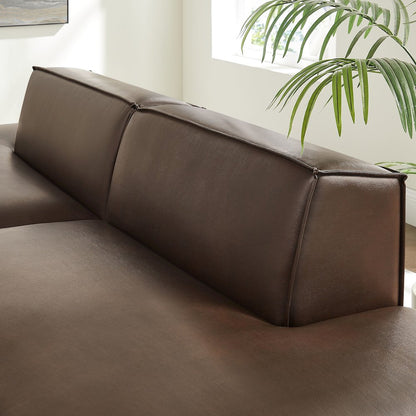 Restore 2-Piece Vegan Leather Modular Loveseat