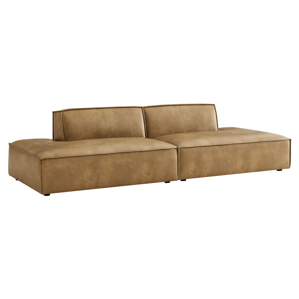 Restore 2-Piece Vegan Leather Modular Loveseat