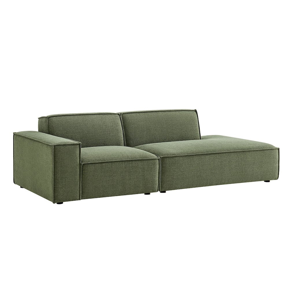 Restore 2-Piece Performance Fabric Upholstered Modular Loveseat