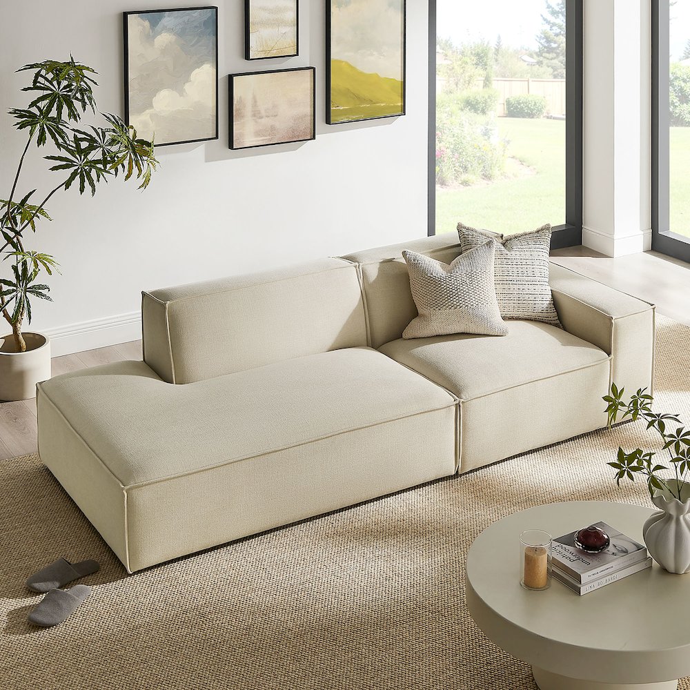 Restore 2-Piece Performance Fabric Upholstered Modular Loveseat