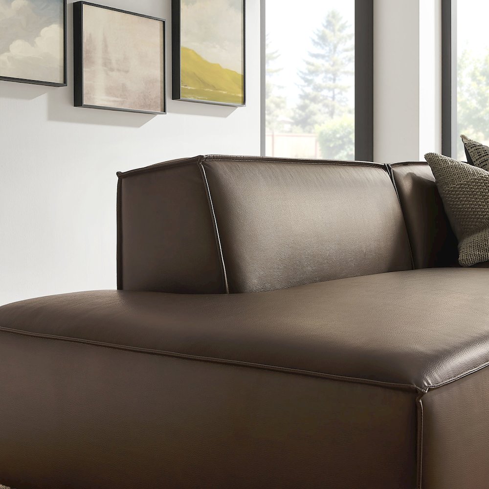 Restore 2-Piece Vegan Leather Modular Loveseat