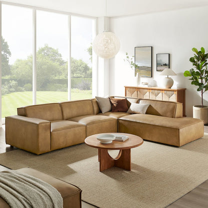 Restore 4-Piece Vegan Leather Modular L-Shaped Sofa