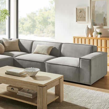 Restore 4-Piece Performance Fabric Upholstered Modular L-Shaped Sofa