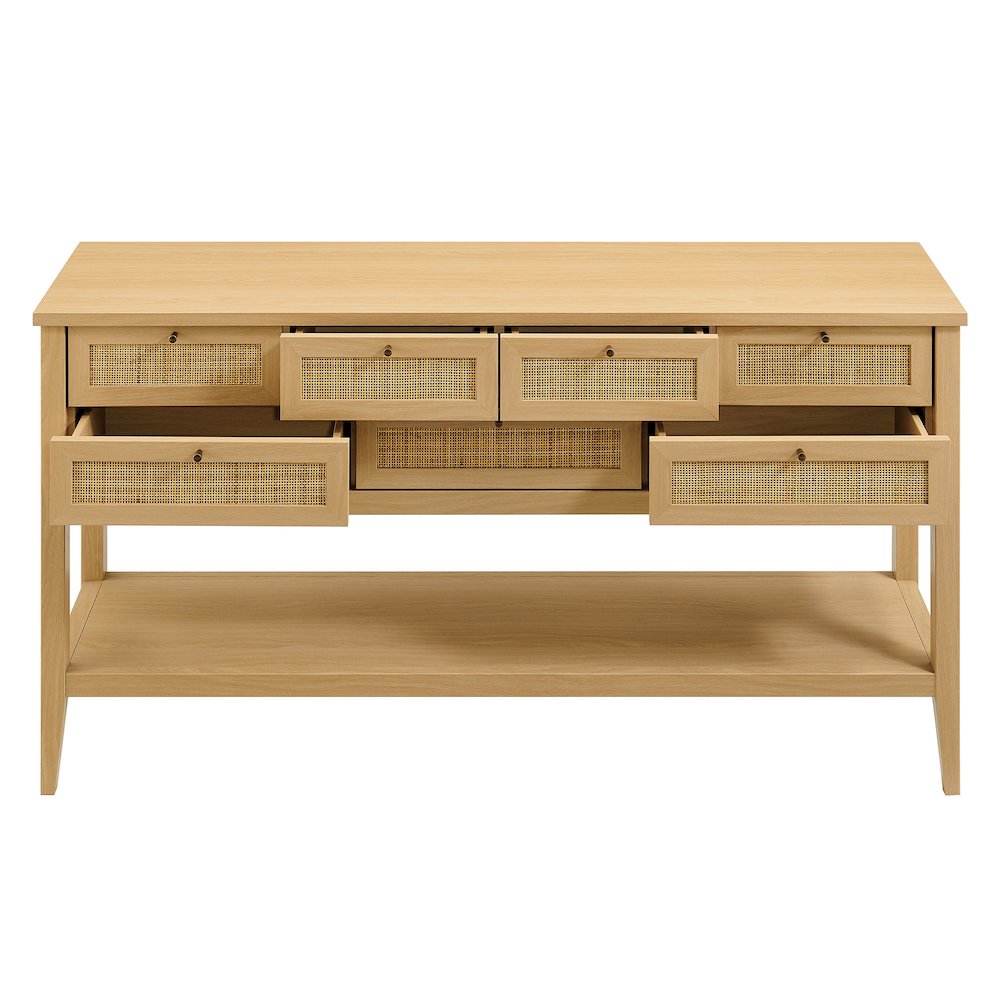 Soma 62 Inch Rattan Console Table