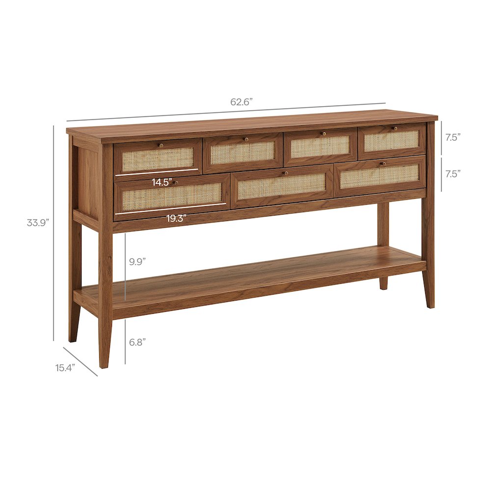 Soma 62 Inch Rattan Console Table