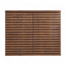 Wall Mounted Bathroom Cabinet with Adjustable Shelf and Doors, Walnut