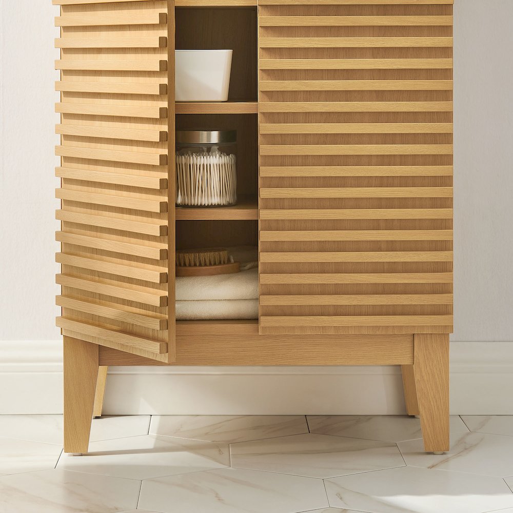 Render Freestanding Bathroom Storage Cabinet
