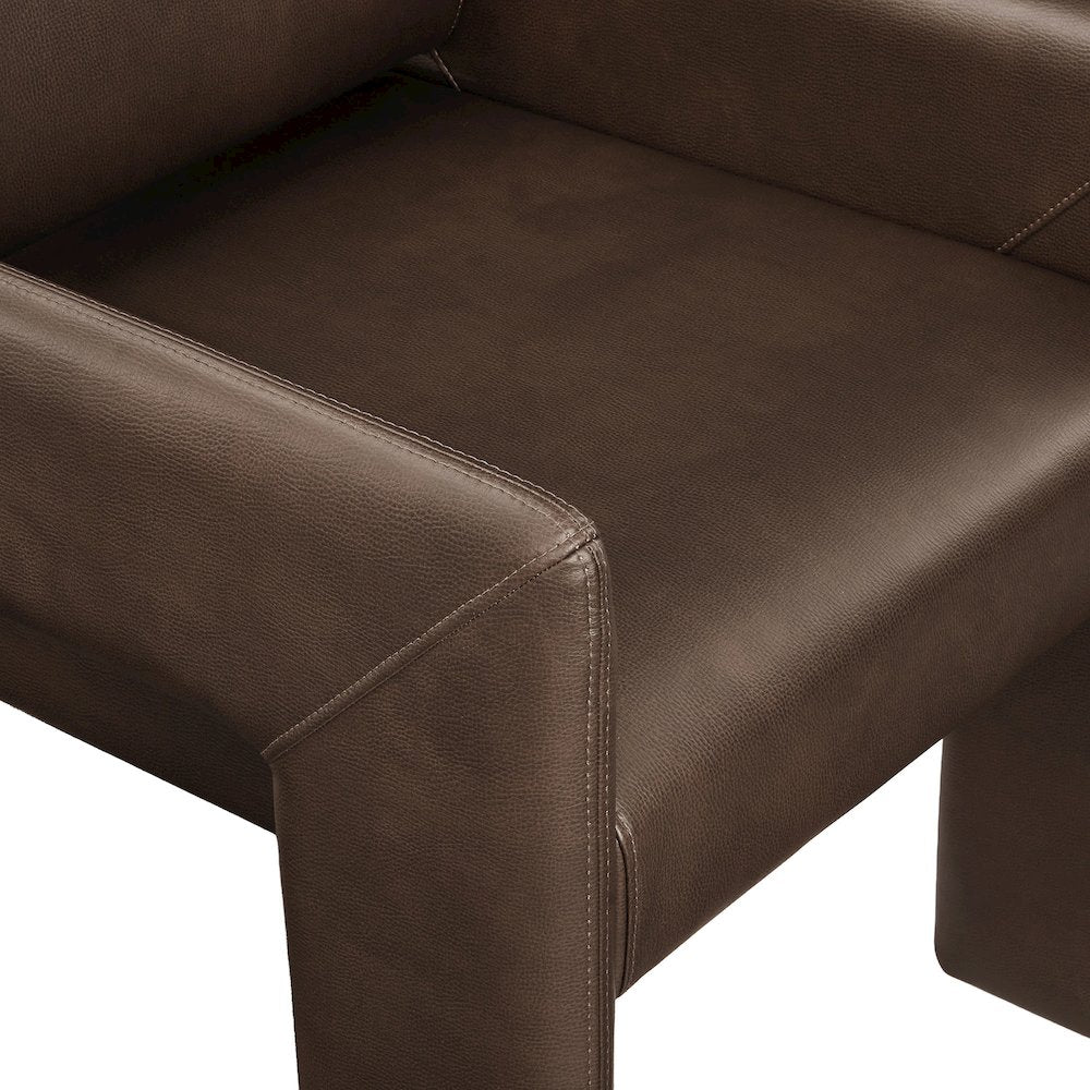 Daven Vegan Leather Dining Armchair