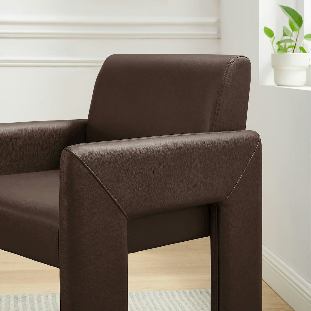 Daven Vegan Leather Dining Armchair