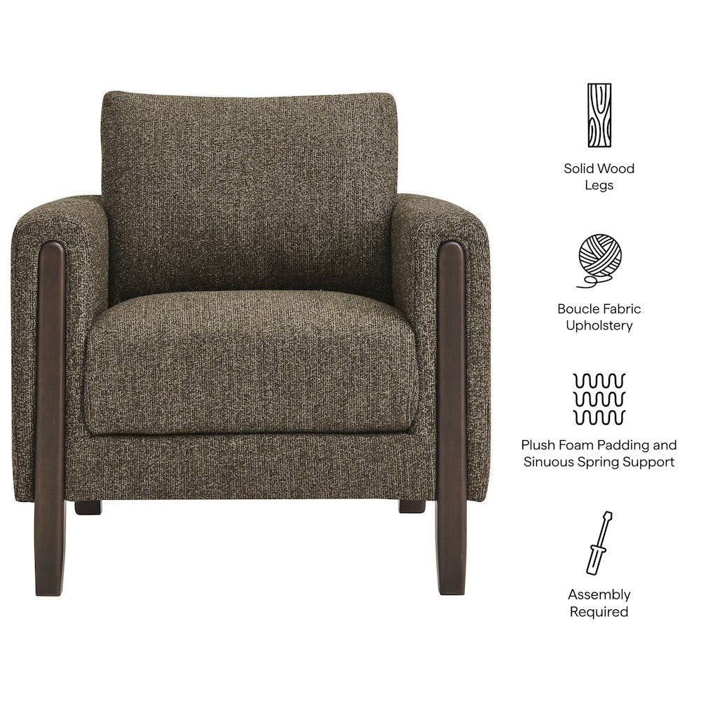 Hawken Boucle Fabric Accent Armchair