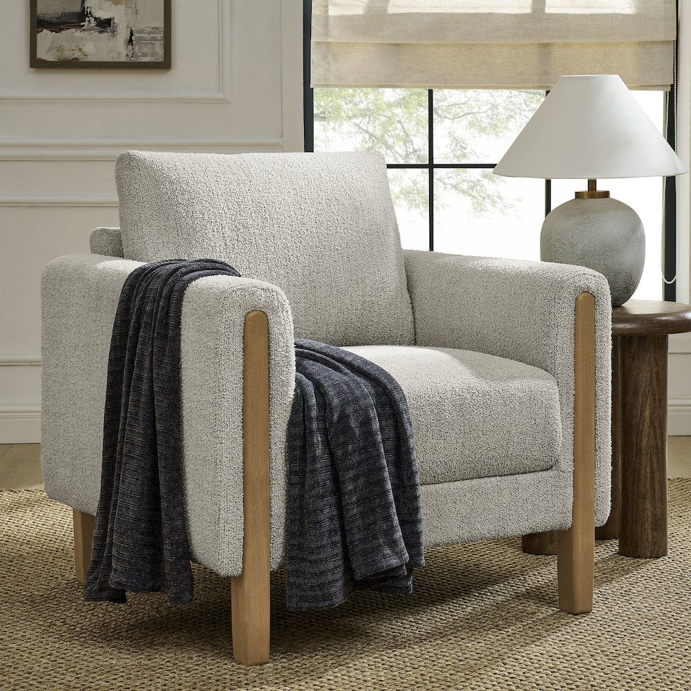 Hawken Boucle Fabric Accent Armchair