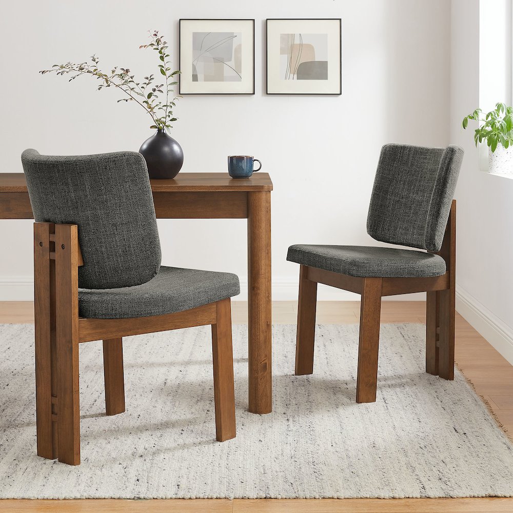 Alba Armless Upholstered Dining Chairs Set Of 2