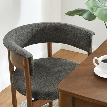 Clea Curved Upholstered Dining Chairs Set Of 2