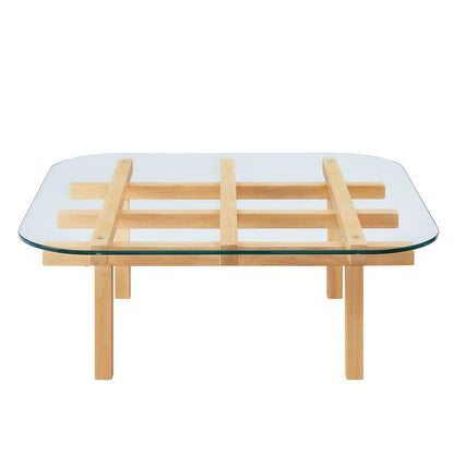 Isby 35 Inch Tempered Glass Coffee Table
