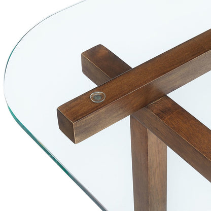 Isby 35 Inch Tempered Glass Coffee Table