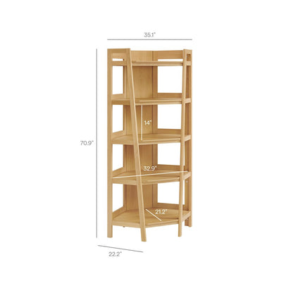 Bixby 71 Inch Corner Bookshelf