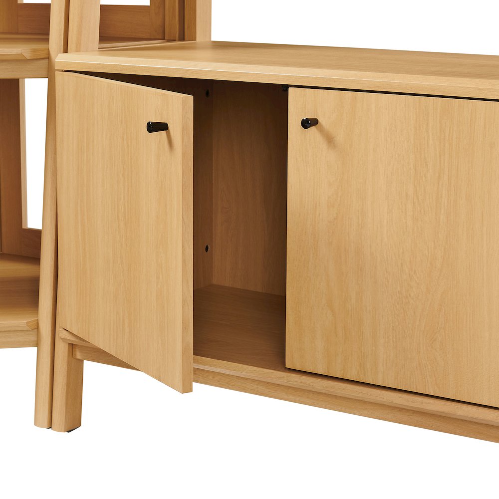 Bixby 3-Piece Corner Bookshelf Set with Wide Bookshelves