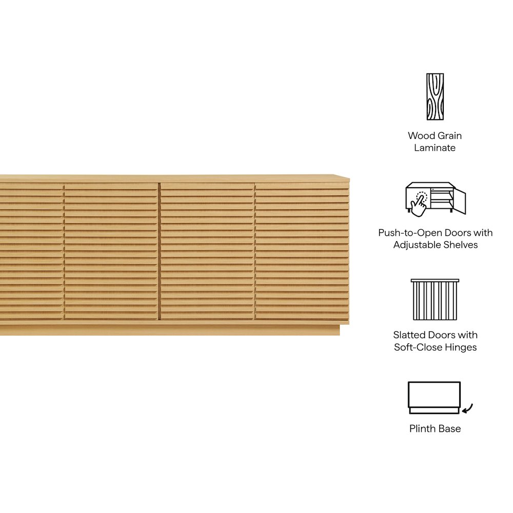 Render 4-Door Fluted Sideboard Cabinet TV Stand