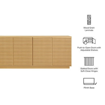 Render 4-Door Fluted Sideboard Cabinet TV Stand