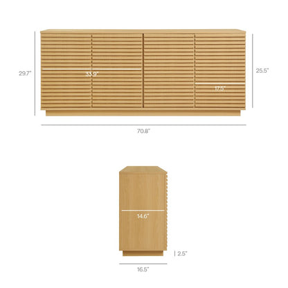 Render 4-Door Fluted Sideboard Cabinet TV Stand