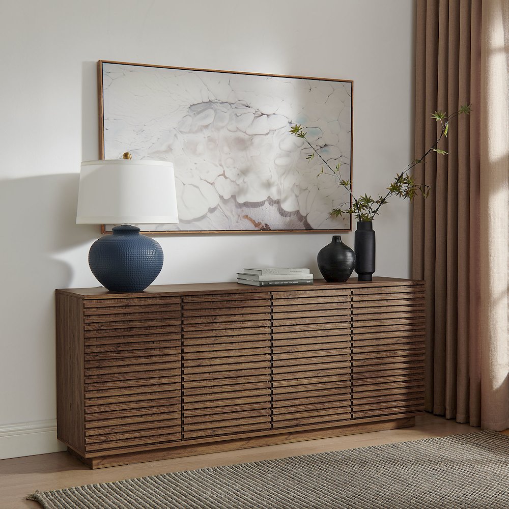 Render 4-Door Fluted Sideboard Cabinet TV Stand