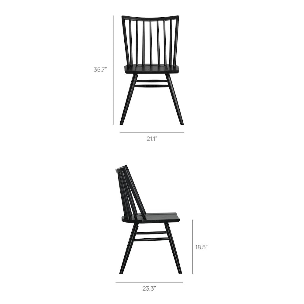 Alvar Spindle Back Dining Side Chairs Set of 2