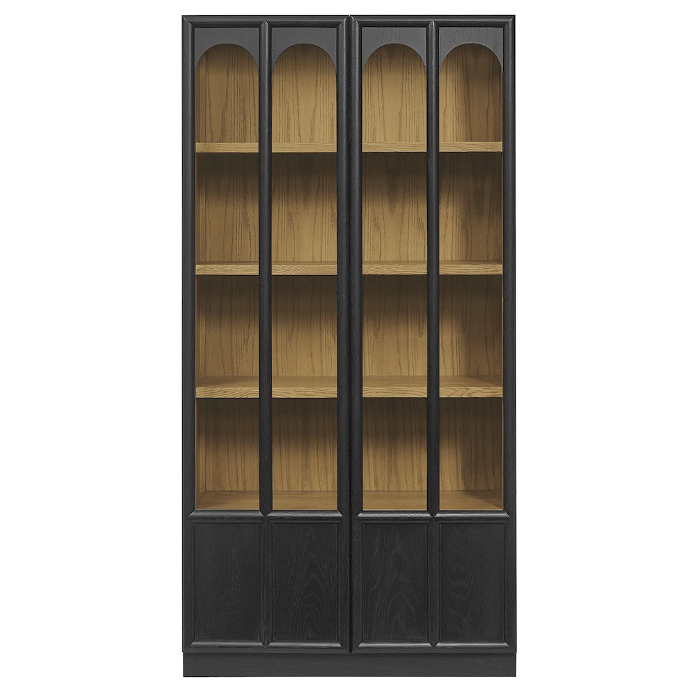 Anwen Solid Wood and Glass Display Cabinet