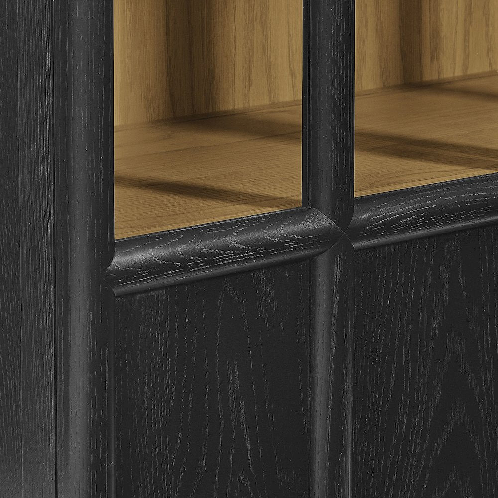 Anwen Solid Wood and Glass Display Cabinet