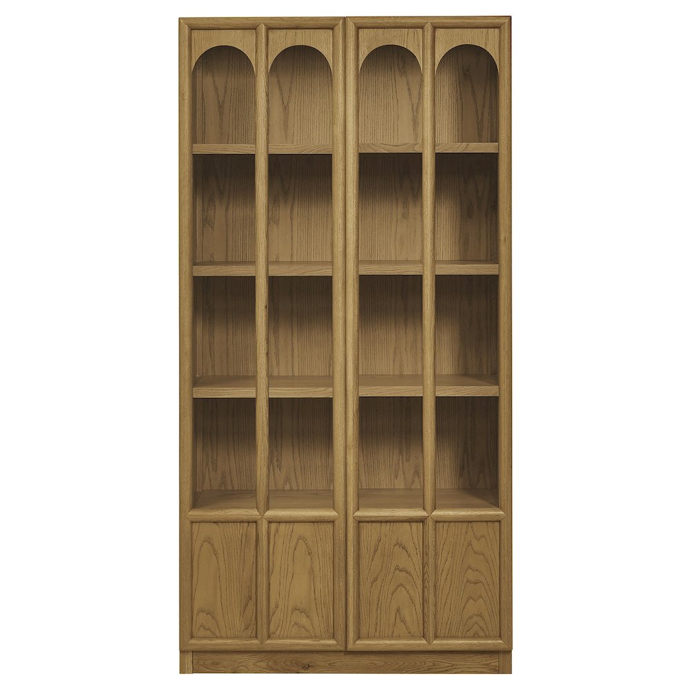 Anwen Solid Wood and Glass Display Cabinet