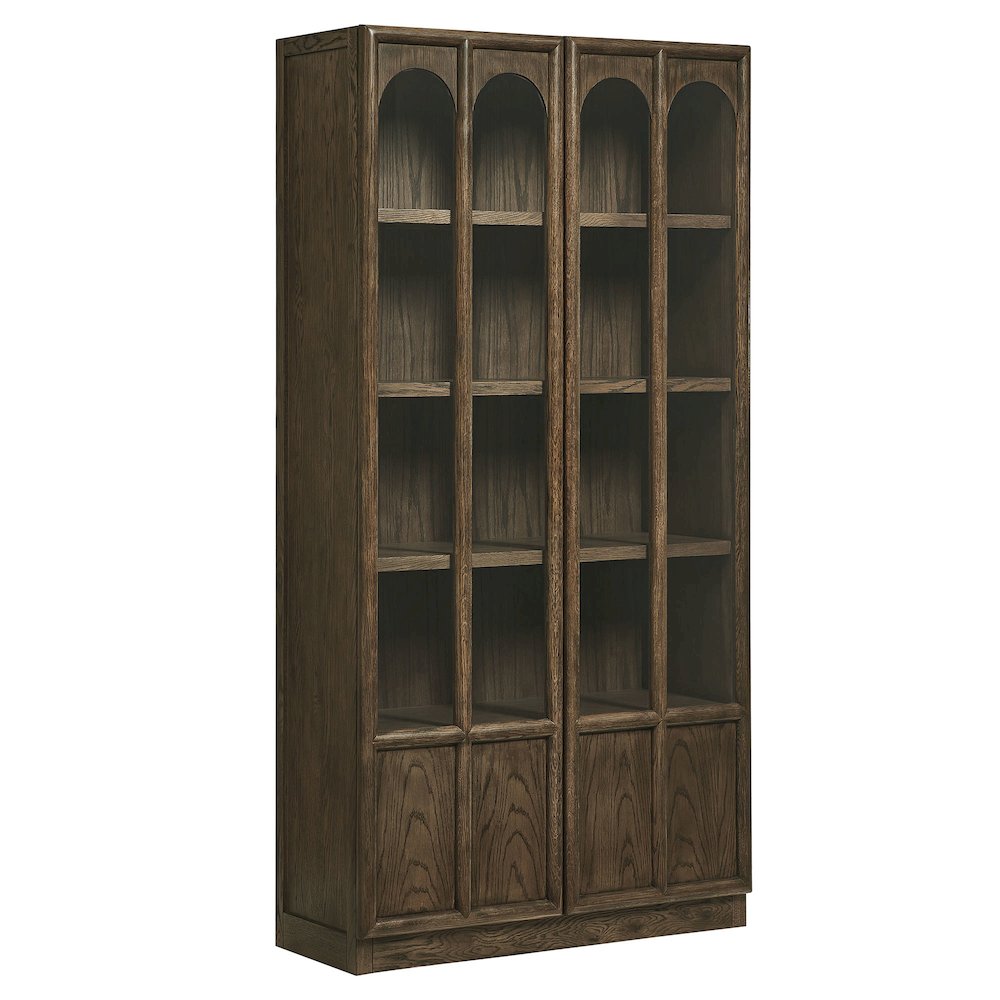 Anwen Solid Wood and Glass Display Cabinet