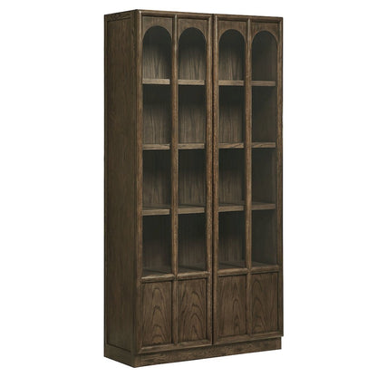 Anwen Solid Wood and Glass Display Cabinet