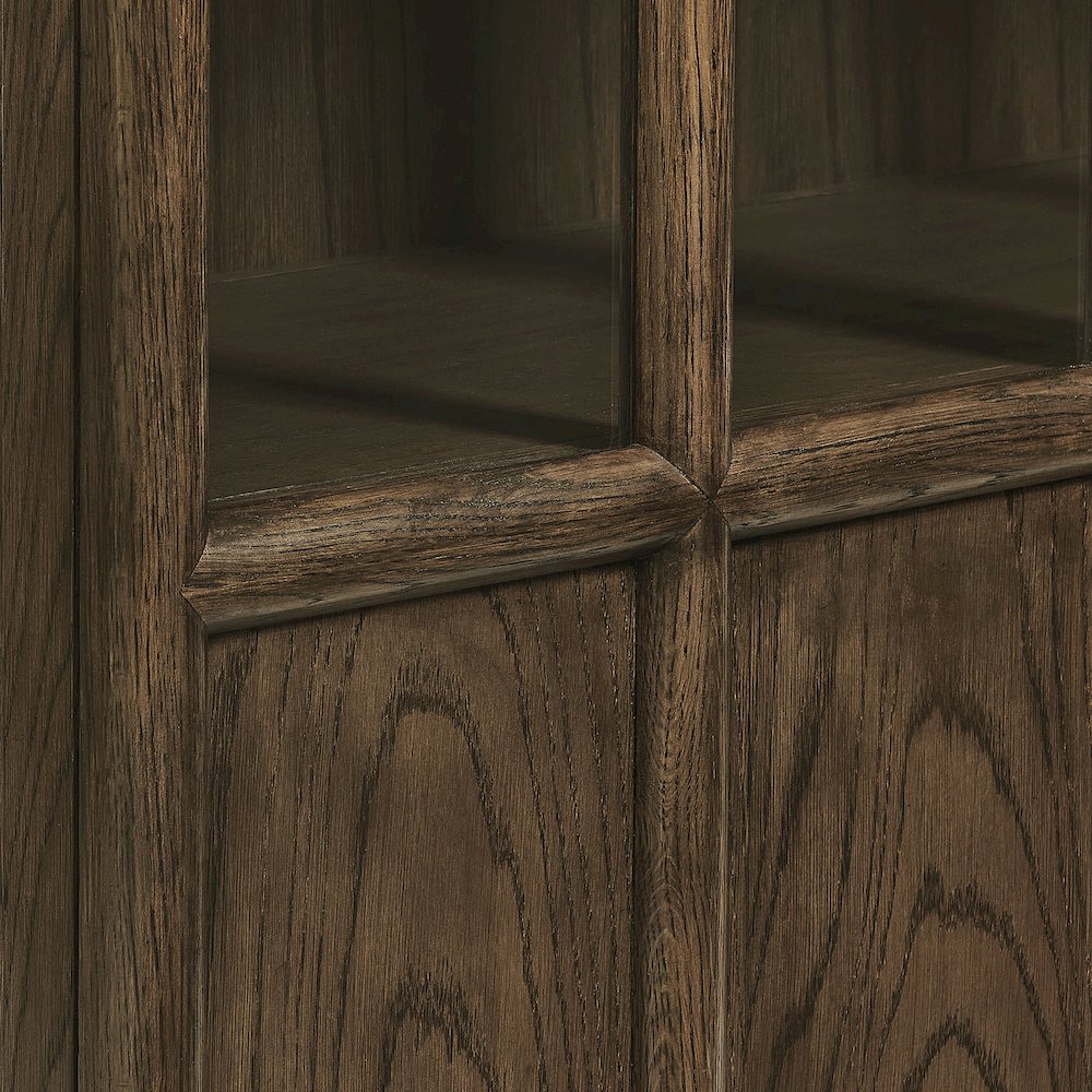 Anwen Solid Wood and Glass Display Cabinet