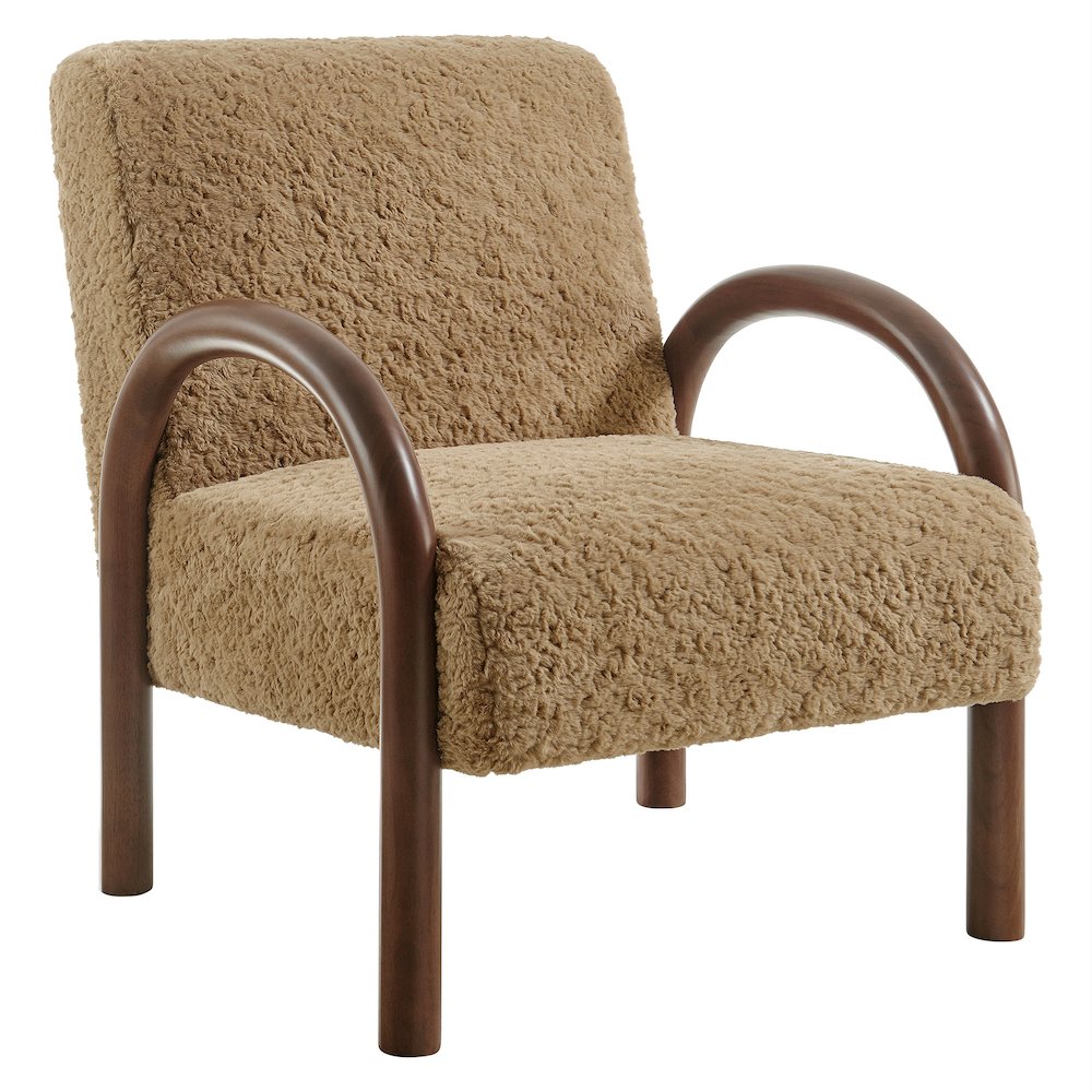 Lunet Faux Shearling Accent Armchair