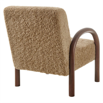 Lunet Faux Shearling Accent Armchair