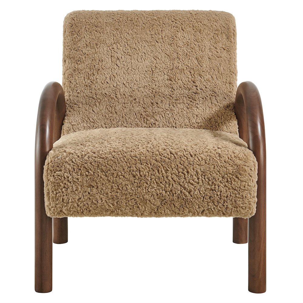 Lunet Faux Shearling Accent Armchair