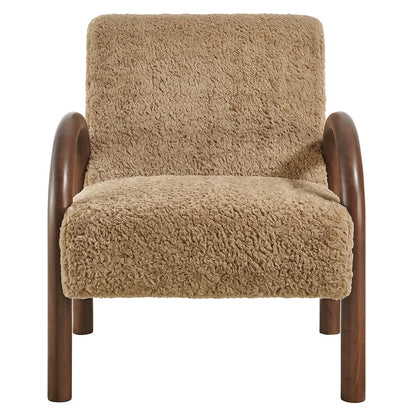 Lunet Faux Shearling Accent Armchair