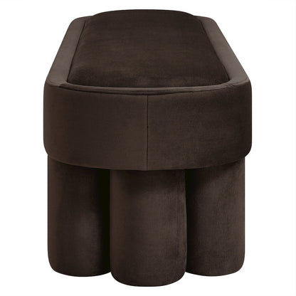 Mossi Oval Performance Velvet Accent Bench