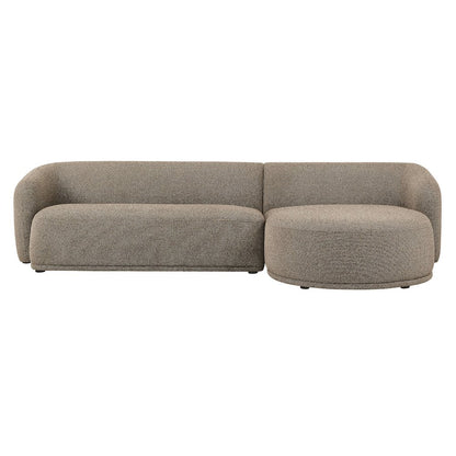 Monica 2 Piece Right Facing Boucle Fabric Modular Sofa with Chaise