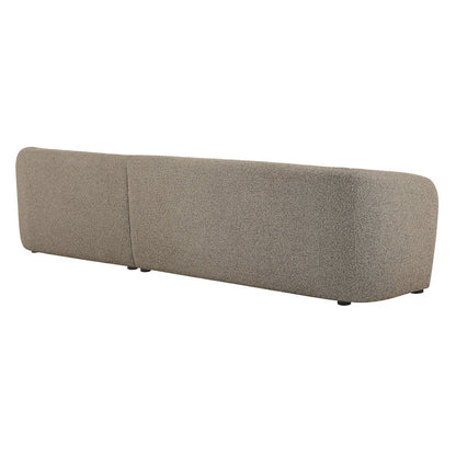 Monica 2 Piece Right Facing Boucle Fabric Modular Sofa with Chaise