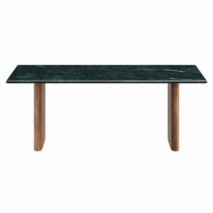 Amistad Marble Coffee Table - Walnut Green Marble