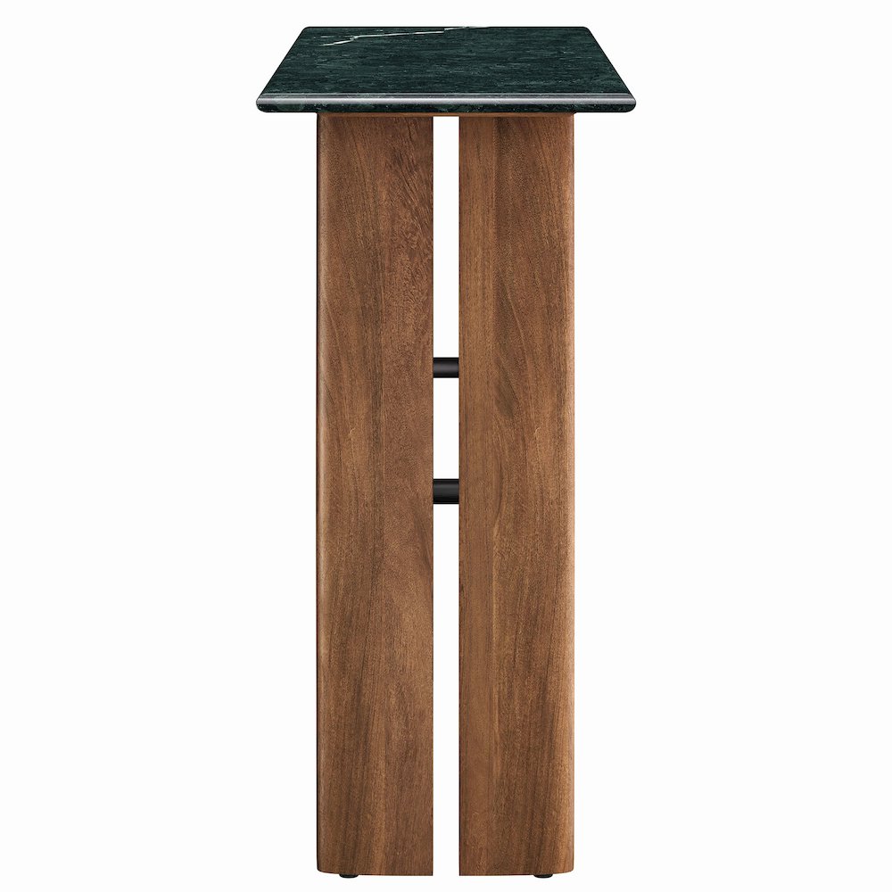 Amistad 46 Inch Marble Console Table - Walnut Green Marble