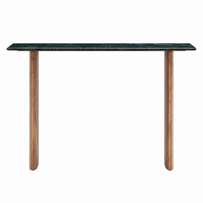 Amistad 46 Inch Marble Console Table - Walnut Green Marble