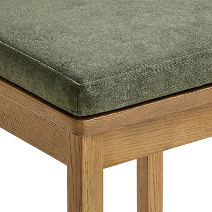 Jax Oak Wood Dining Chair With Wavy Razor Back and Cushion