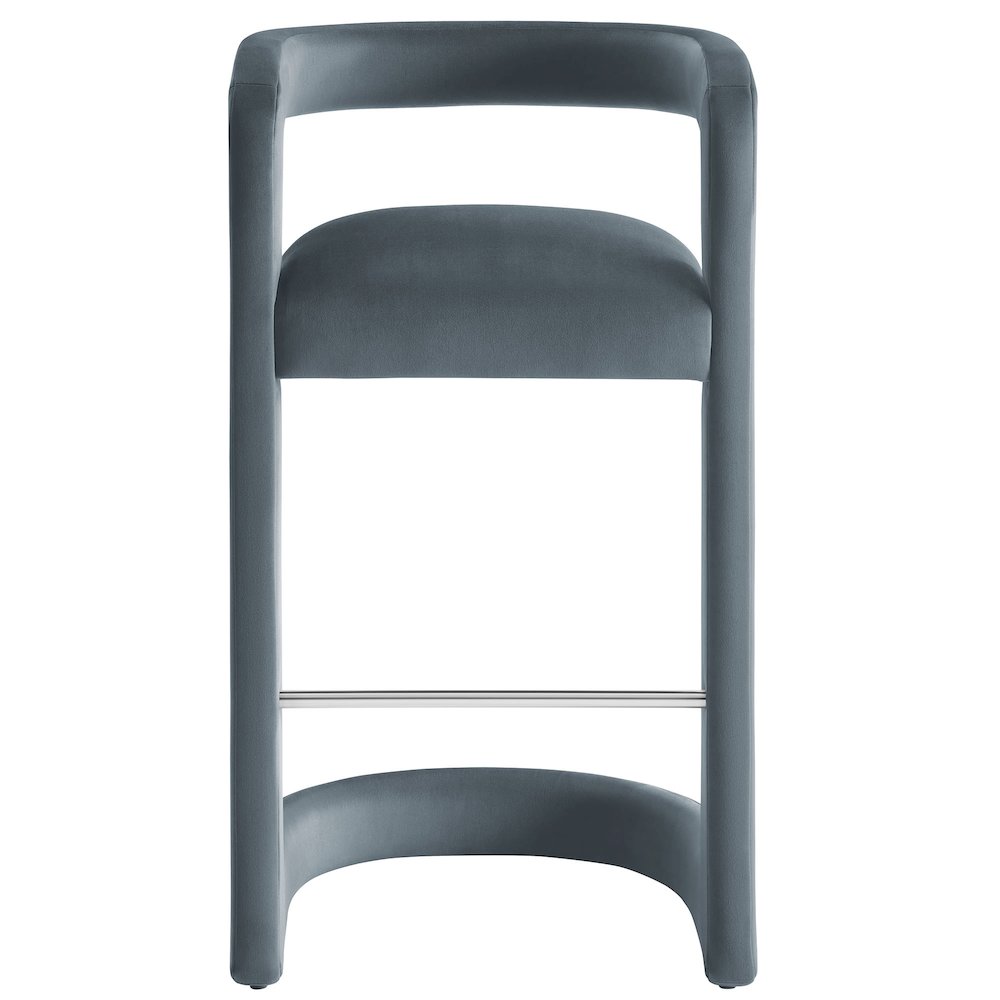 Winslow Performance Velvet Bar Stool Set of 2 - Cadet Blue
