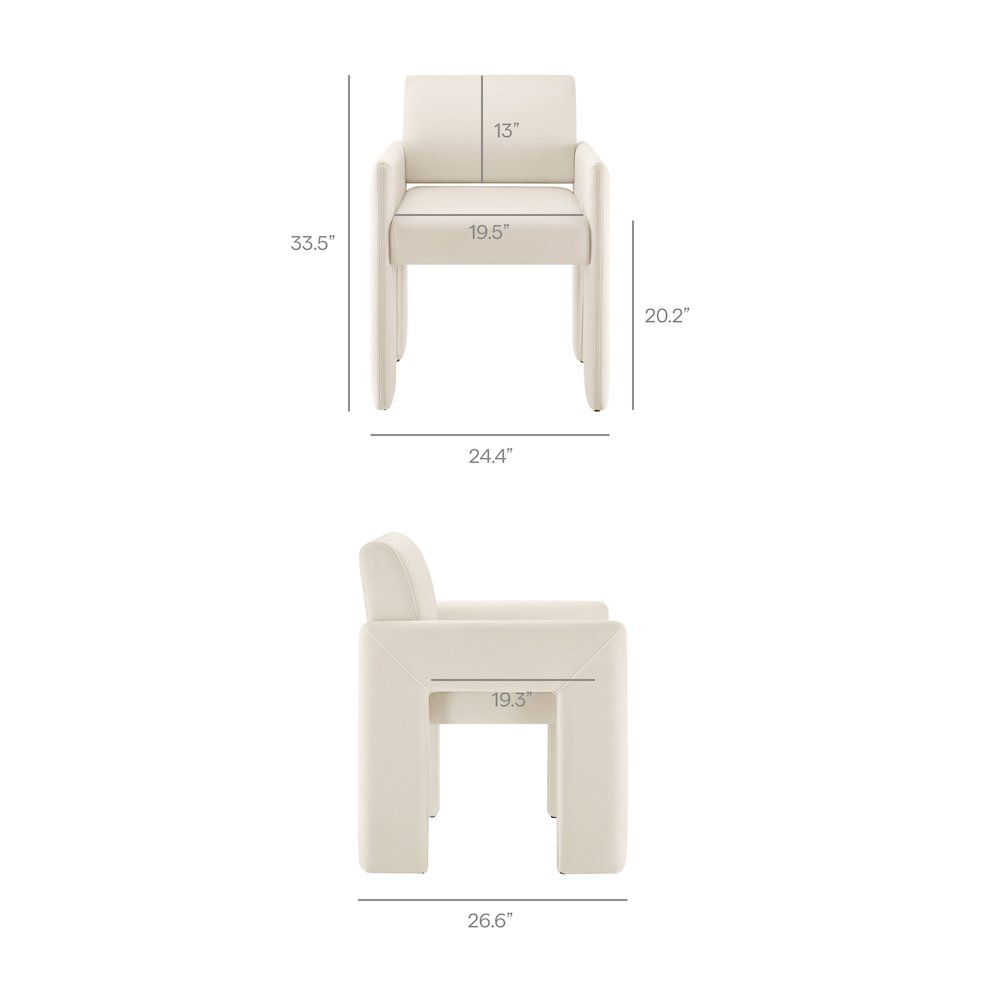 Daven Stain-Resistant Performance Velvet Dining Armchair